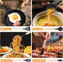 37-Piece Kitchen Utensils Set – Heat-Resistant Silicone Cooking Tools with Wooden Handles