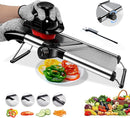 Adjustable Professional Mandoline Slicer – Stainless Steel Vegetable & Fruit Cutter for Effortless Kitchen Prep