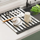 Stainless Steel Dish Drainer - Rollable Dish Drying Rack Over The Sink Drying Rack