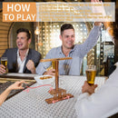 Wooden Ring Toss Drinking Game – Hook & Ring Toss with Shot Ladder