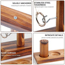 Wooden Ring Toss Drinking Game – Hook & Ring Toss with Shot Ladder