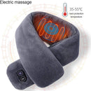 Heated Scarf with Vibration Massage – Waterproof Neck Warmer 3 Heat Levels Double Control Switch