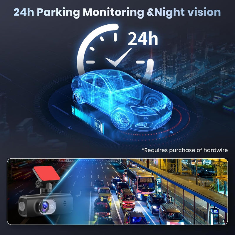 4K Wifi Dashcam with Night Vision