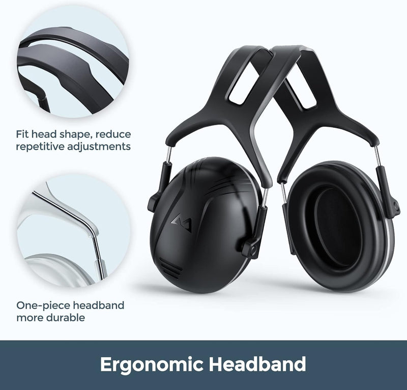 High Noise-Cancelling Ear Muffs – Hearing Protection for Construction