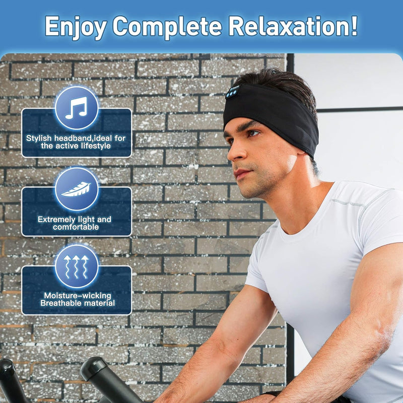 Wireless Bluetooth Sleep Headband – Ultra-Soft Headset with Built-In HD Stereo Speakers