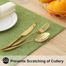 Set of 4 Woven Placemats – Heat-Resistant Cloth Table Mats for Dining & Kitchen