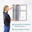 Magnetic Window Screen - Adjustable Fly Screen for Windows