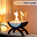 Compact Bio Ethanol Tabletop Fire Pit – Ventless Glass Fire Bowl for Indoor & Outdoor Use