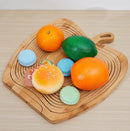 Collapsible Bamboo Fruit Bowl – Eco-Friendly Foldable Wooden Basket and Trivet