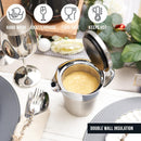 Double-Walled Insulated Gravy Boat – Stainless Steel Thermal Jug with Easy-Lift Lid
