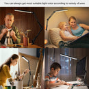 LED Desk Lamp with Clamp - 3 Color Modes with 10 Brightness Levels and Adjustable Arm