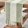 Cotton Linen Table Runner – Hand-Tassels Macrame Decor for Dining