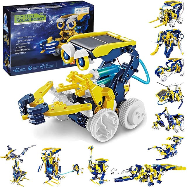 11-in-1 Solar Robot Kit – STEM Educational DIY Building Toys for Kids