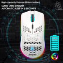 Ultralight Wireless Gaming Mouse – 2.4G Honeycomb RGB Mouse with 6 Programmable Buttons & Adjustable DPI