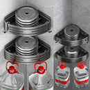 2 Tier Adhesive Corner Shower Caddies– No-Drill Bathroom & Kitchen Rack with Towel Holder