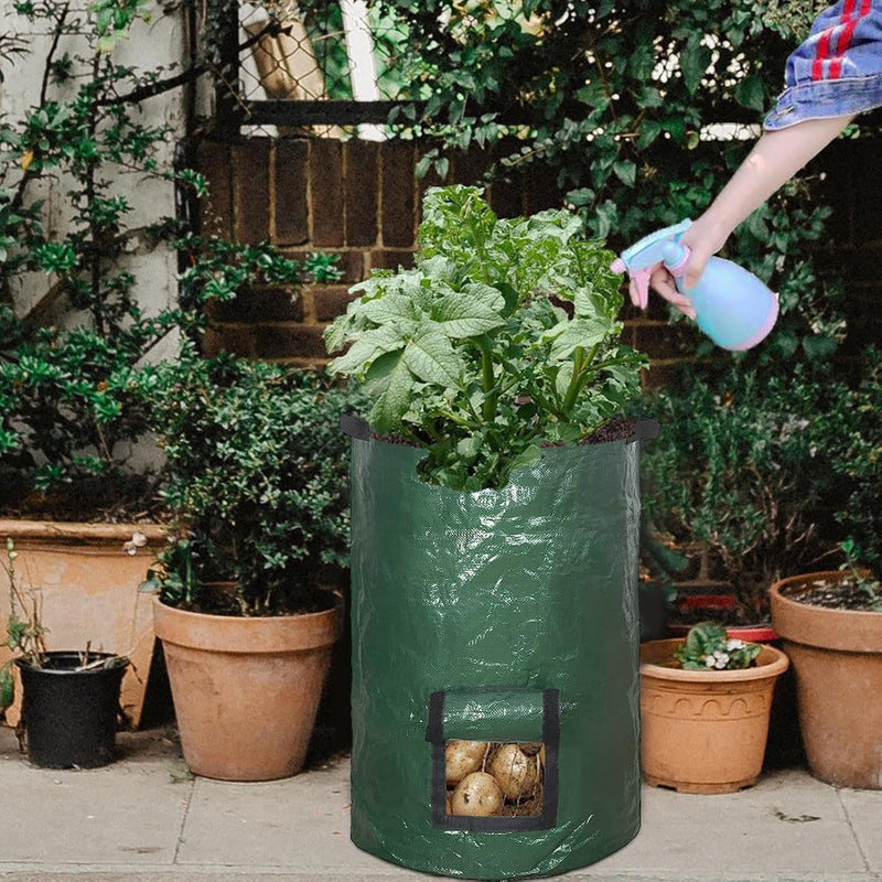 Garden Compost Bin –  Reusable Compost Bag with Lid