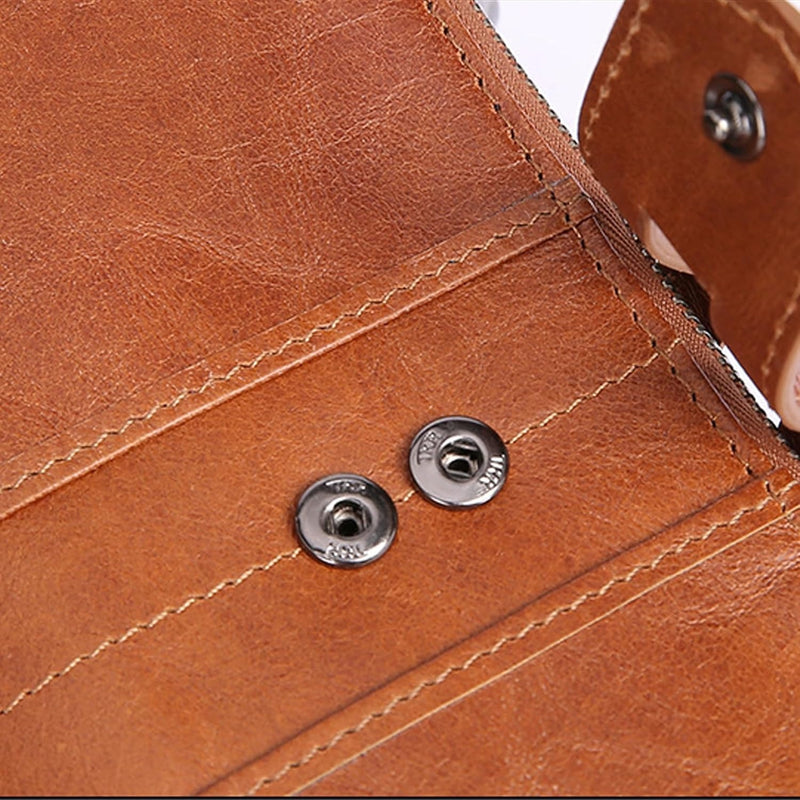 Genuine Leather Women’s Purse– Slim Bifold Clutch with RFID Blocking