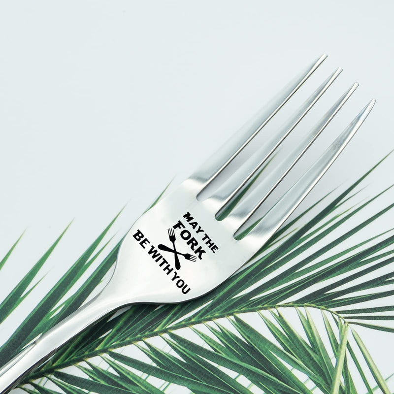 May The Fork Be With You Engraved Fork – Funny Star Wars Fan Gift