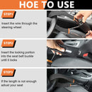 Universal Steering Wheel Lock – Anti-Theft Wire Lock Security Device