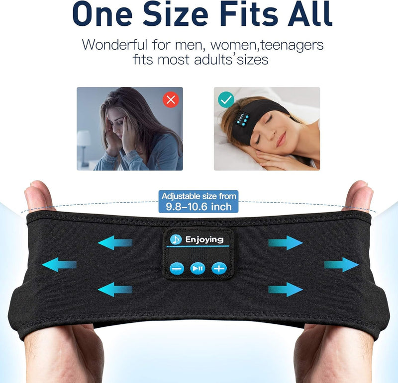 Wireless Bluetooth Sleep Headband – Ultra-Soft Headset with Built-In HD Stereo Speakers