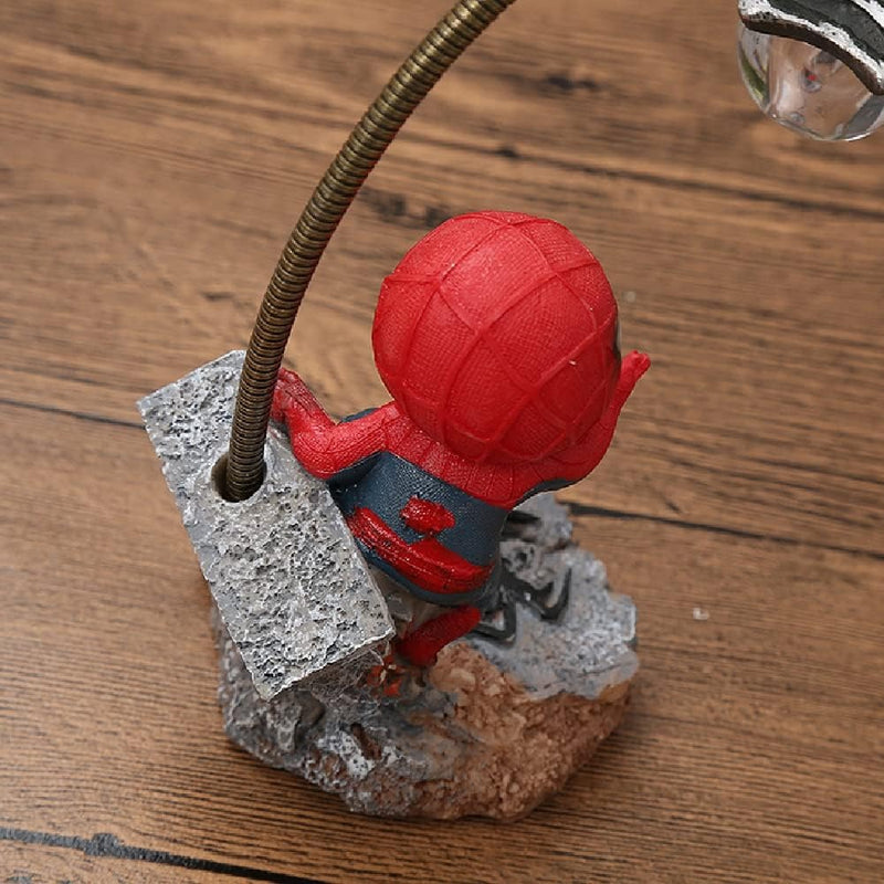 Spiderman Superhero Streetlight LED Desk Lamp – Resin Night Light for Kids