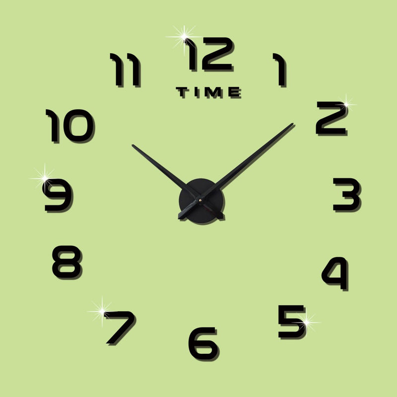 DIY 3D Wall Clock – Modern Acrylic Number Stickers Easy to Install Stylish Home Decor for Living Room