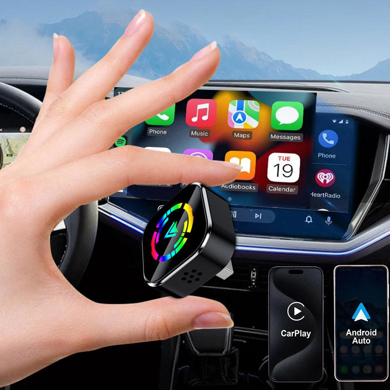 Wireless CarPlay Adapter – 2-in-1 Android Auto USB Plug & Play