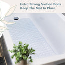 Non-Slip Bath Mat with Suction Cups – Anti-Mildew Washable Safe for Kids & Elderly