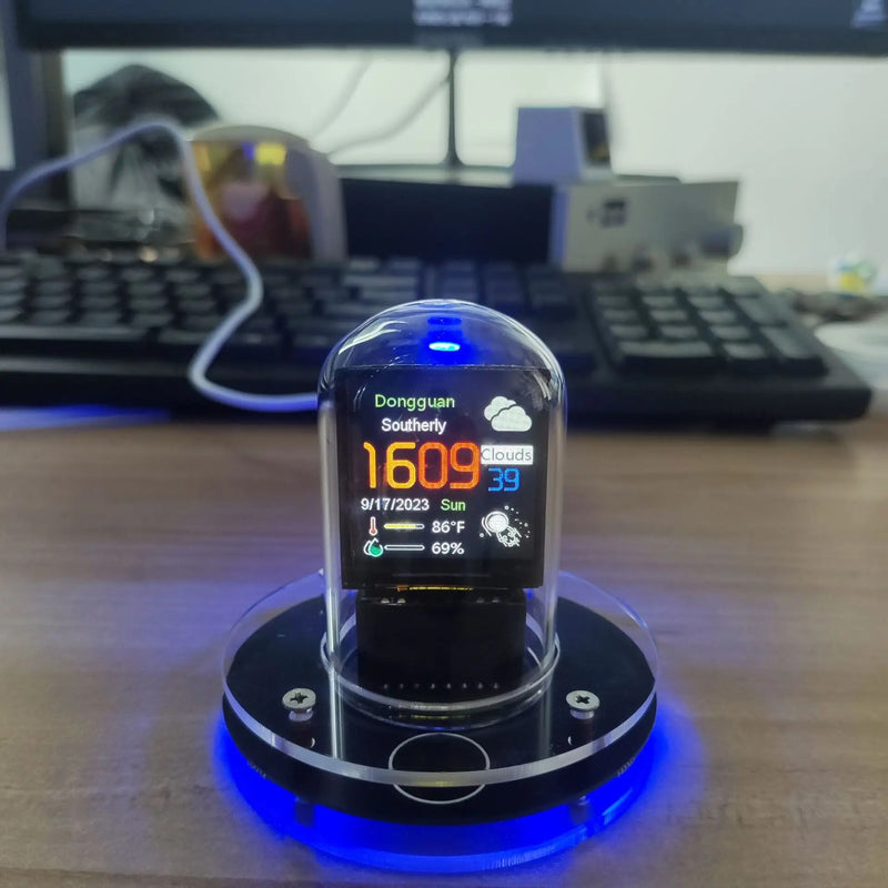 Smart Nixie Tube Clock – WiFi LED Display Vintage Cyberpunk Desk Clock Auto Time Update