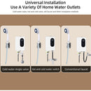 Electric Shower Set 5500W – Tankless Instant Hot Water Heater with Hose Shower Head Inlet Pipe and Thermostatic Valve