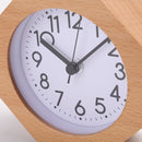 Wooden Analog Alarm Clock – Silent No-Tick Backlight Stylish Home Decor