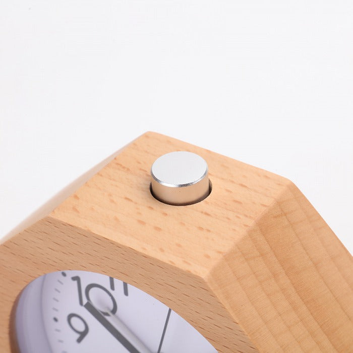 Wooden Analog Alarm Clock – Silent No-Tick Backlight Stylish Home Decor