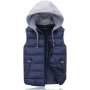 Unisex Winter Padded Body Warmer – Quilted Puffer Gilet with Removable Hood