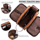 Waterproof PU Leather Toiletry Bag – Large Travel Dopp Kit and Grooming Organizer