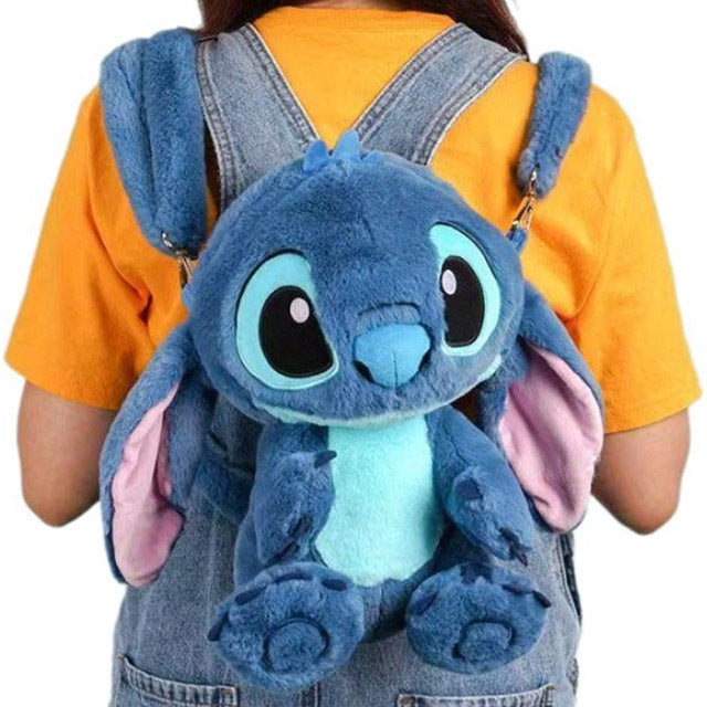 Stitch Plush Mini Backpack for Kids – Soft Lightweight Double-Strap Bag