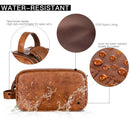Waterproof PU Leather Toiletry Bag – Large Travel Dopp Kit and Grooming Organizer