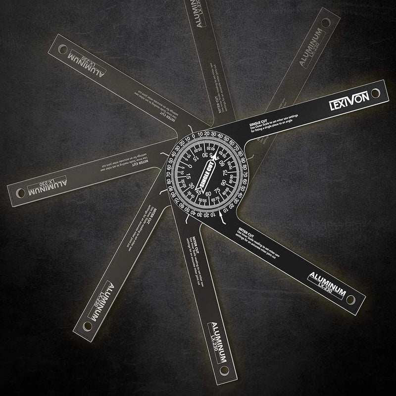 360° Aluminium Miter Saw Protractor – Precision Angle Finder Gauge