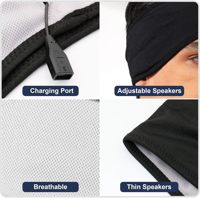 Wireless Bluetooth Sleep Headband – Ultra-Soft Headset with Built-In HD Stereo Speakers