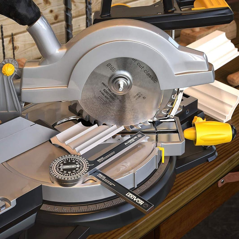 360° Aluminium Miter Saw Protractor – Precision Angle Finder Gauge