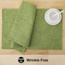 Set of 4 Woven Placemats – Heat-Resistant Cloth Table Mats for Dining & Kitchen