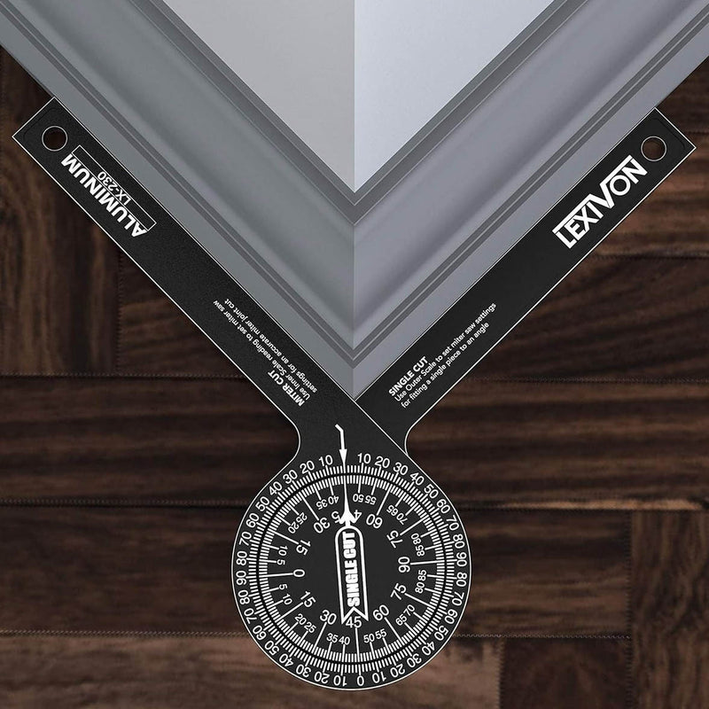 360° Aluminium Miter Saw Protractor – Precision Angle Finder Gauge