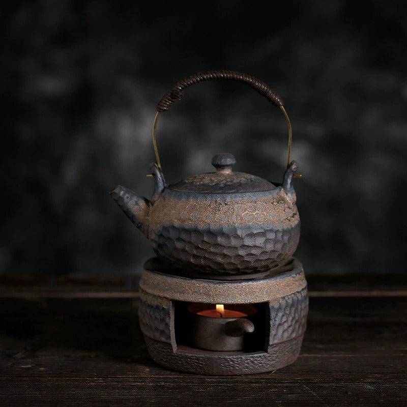 Japanese Style Tea Set – Ceramic Pottery Teapot with Cups