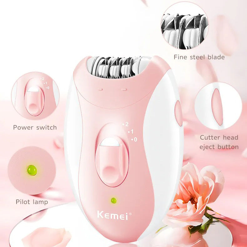 Electric Women's Epilator – Facial & Body Hair Remover for Bikini Legs Arms