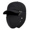 Fur Lined Winter Hat for Men – Thermal Hat with Earflaps Visor & Neck Warmer