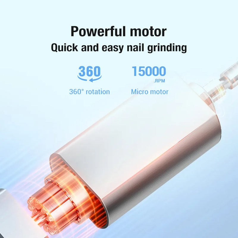 Electric Nail File – 15 000RPM Manicure Set with 6 Bits