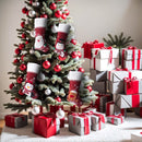 Classic Christmas Stockings – Pack of 2 Embroidered Hanging Christmas Decoration