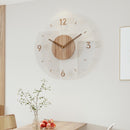 Nordic 14" Wooden Wall Clock – Silent Non-Ticking Modern Scandinavian Design for Home & Office Decor