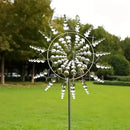 Metal Garden Windmill Spinner – Kinetic Yard Art for Outdoor Lawn & Patio Decor