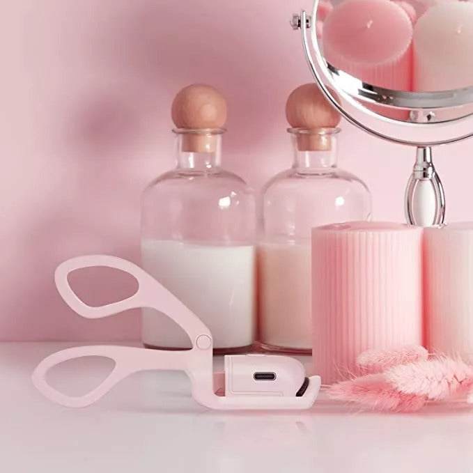 Portable Heated Eyelash Curler – Rechargeable with 2 Heat Settings