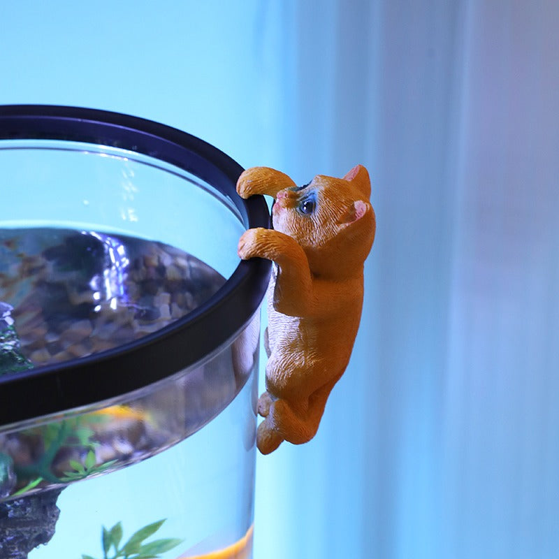 Desktop Fish Tank – Small Aquarium with LED Light Filter & Anti-Slip Base
